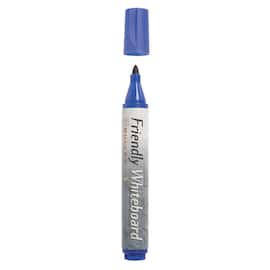 Friendly Whiteboardpenna, icke-permanent, alkoholbaserat pigmentbläck, 1–3 mm, tunn spets, blå produktfoto