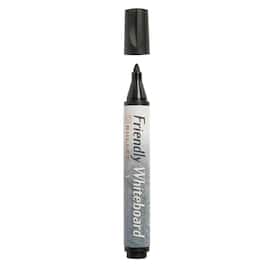 Friendly Whiteboardpenna, icke-permanent, alkoholbaserat pigmentbläck, 1–3 mm, tunn spets, svart produktfoto