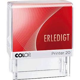 Colop Stempel 20L, ERLEDIGT, 38x14 mm, selbstfärbend, Druckfarbe: rot, 1 Stück Artikelbild