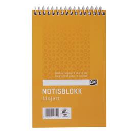Notisblokk EMO 8x13cm 60g 50bl linj spir produktbilde