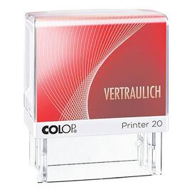 Colop Stempel 20L, VERTRAULICH, 38x14 mm, selbstfärbend, Druckfarbe: rot, 1 Stück Artikelbild