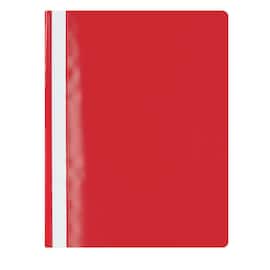 Lyreco BUDGET Schnellhefter, Sichthefter, PP, transparenter Vorderdeckel, kaufmännische Heftung, A4, rot, 1 Stück Artikelbild