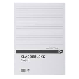 Kladdeblokk EMO A4 60g 100 blad linjer produktbilde