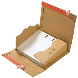 ColomPac Ordner-Versandverpackung mit doppeltem Verschluss, 320x290x-80mm, Braun, 20 Stück pro Packung, 2 Packungen Artikelbild