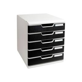 Exacompta Schubladenset Modulo Classic, 5 Schubladen, A4, weiß/schwarz, 1 Stück Artikelbild