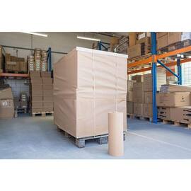 Handstretchfolie aus Papier, Papier-Stretch, gekreppt. Kraftpapier, dehnbar, 500mmx150m, 1 Rolle Artikelbild