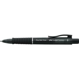 Faber-Castell Kugelschreiber POLY BALL VIEW, Druckmechanik, XB, Schaftfarbe: schwarz, Schreibfarbe: blau, 1 Stück Artikelbild