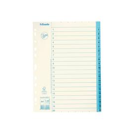 Jopa Pappersregister, A4 1–20-flikuppsättning, vit/blå produktfoto