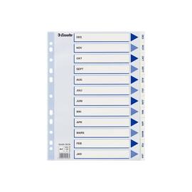 Register ESSELTE A4 plast des-jan hvit produktbilde