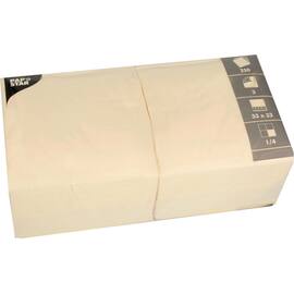 PAPSTAR Tissue-Serviette, 3-lagig, 1/4 Falz, creme, 250 Stück Artikelbild