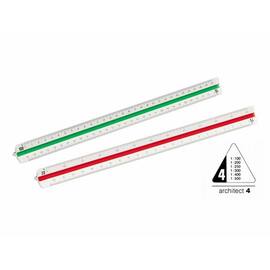 RUMOLD Dreikantmaßstab Architekt 4, Weiß, 30 cm Artikelbild