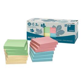 Notatblokk INFO 75x75 resirk ass (12) produktbilde