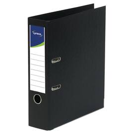 Lyreco Ordner, PP-kaschiert, Einsteckrückenschild, mit Griffloch, A4, 50mm, schwarz, 1 Stück Artikelbild