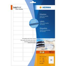 Herma Etiketten Inkjet, weiß, 45,7x21,2mm, 1200 Etiketten/Packung Artikelbild