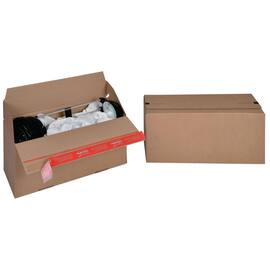 ColomPac Eurobox L mit Haftklebeverschluss und Aufreissfaden, Versandkarton, Versandverpackung, 394x144x187mm, Braun, 10 Stück pro Packung, 5 Packungen Artikelbild