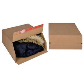 ColomPac Eurobox L mit Haftklebeverschluss und Aufreißfaden, Versandkarton, Versandverpackung, 394x194x387mm, Braun, 10 Stück Artikelbild