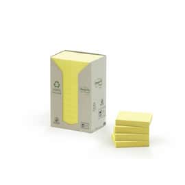 Post-it® Haftnotizen Recycling, 51x38mm, gelb, 100 Blatt pro Block, 24 Blöcke, 1 Packung Artikelbild