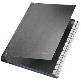 Leitz Pultordner, Ordnungsmappe, A4, Hartpappe, A-Z, 24 Fächer, schwarz Artikelbild