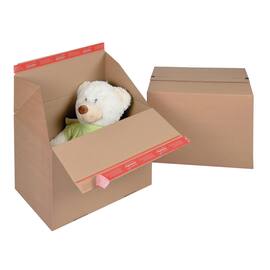 ColomPac Eurobox L mit Haftklebeverschluss und Aufreißfaden, Versandkarton, Versandverpackung, 394x294x287mm, Braun, 10 Stück Artikelbild
