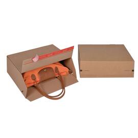 ColomPac Eurobox L mit Haftklebeverschluss und Aufreissfaden, Versandkarton, Versandverpackung, 394x144x287mm, Braun, 10 Stück Artikelbild