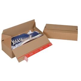 ColomPac Eurobox L mit Haftklebeverschluss und Aufreissfaden, Versandkarton, Versandverpackung, 394x194x87mm, Braun, 10 Stück Artikelbild