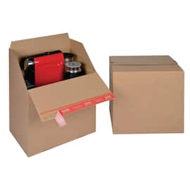 ColomPac Eurobox L mit Haftklebeverschluss und Aufreißfaden, Versandkarton, Versandverpackung, 394x294x387mm, Braun, 10 Stück Artikelbild