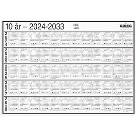 Platekalender GRIEG A4 10 år 2024-2033 produktbilde