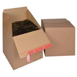 ColomPac Eurobox L mit Haftklebeverschluss und Aufreißfaden, Versandkarton, Versandverpackung, 394x394x387mm, Braun, 10 Stück Artikelbild