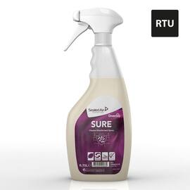Diversey SURE Desinfektionsspray, Reinigungsspray desinfizierend, Desinfektion, Pflanzenbasiert 100 % biologisch abbaubar, 750 ml, 1 Flasche Artikelbild