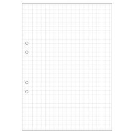 Lösblad A4, vitt 70g hålat papper, rutat 10x10mm produktfoto