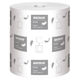 KATRIN Handtuchrollen Plus M2, Rollenhandtuch, Papierhandtuch, 2-lagig, 20,9cmx130m, weiß, 6 Rollen pro Packung Artikelbild