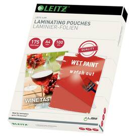 Leitz Laminierfolie, Laminiertasche,  A4, 175 micron, transparent, 216x303mm, 100 Stück Artikelbild