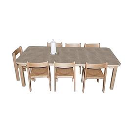 Linoleumbord 80x120 cm höjd 64 cm beige produktfoto