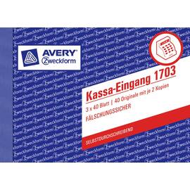 Avery Formularbuch Kassa-Eingang 1703, A6 quer, selbstdurchschreibend, 3x40 Blatt Artikelbild