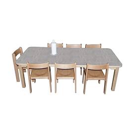 Linoleumbord 80x120 cm höjd 64 cm lj.grå produktfoto