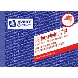 Avery Formularbuch Lieferscheinbuch 1713, Lieferscheine speziell für Österreich, A6, quer, selbstdurchschreibend, 2x40 Blatt Artikelbild