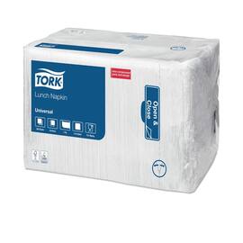 Tork Serviette Universal, 1-lagig, 1/4 Falz, 33 x 33 cm, weiß, 500 Stück Artikelbild