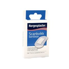 Bandasje Scankvikk 5x7,5cm 5stk hvit produktbilde