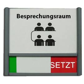 SSS SIGNUM SAFETY SIGNS CRUSO B Türschild, mit Frei/Besetzt-Anzeige, Aluminium, 174x150mm, 1 Stück Artikelbild