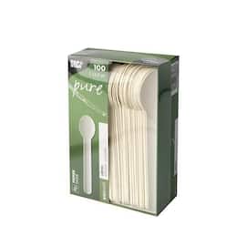 Skje PURE papp 15,5cm hvit (100) produktbilde