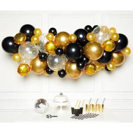 Ballong AMSCAN girlander sort/gull (66) produktbilde
