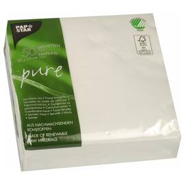 Serviett PURE 33x33cm hvit (50) produktbilde