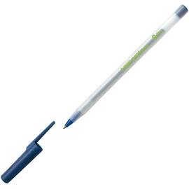BIC® Ecolutions Round Stic Kugelschreiber, Mittelstarke 1-mm-Spitze, weißer Schaft, blaue Tinte, 1 Stück Artikelbild