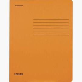 FALKEN Einschlagmappe, Flügelmappe, Aktendeckel, Manilakarton (RC), 320g/m², 3 Klappen, A4, orange, 1 Stück Artikelbild