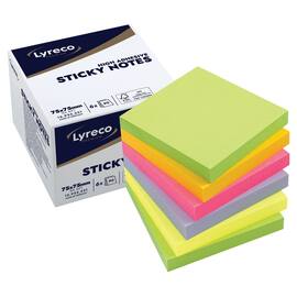 Notatblokk LYRECO P 75X75mm spring (6) produktbilde