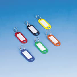 WEDO Schlüsselanhänger mit Ring und Etikett, farbig sortiert, 100 Stück Artikelbild