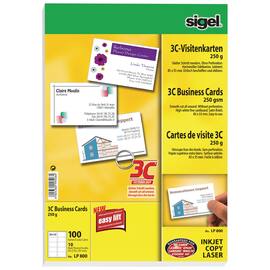 sigel Visitenkarten hochweiß, 85x55mm, 250g Artikelbild