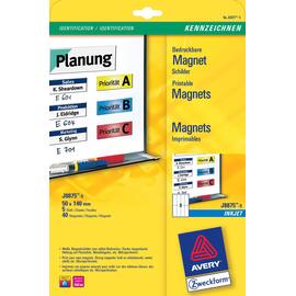 Avery Magnetschilder, Etiketten, 50x140mm, weiß, 8 Etiketten pro Blatt, 5 Blatt Artikelbild