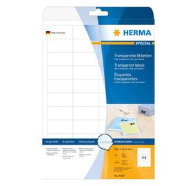 Herma Etiketten, transparent, 48,3x25,4mm, 1100 Etiketten/Packung Artikelbild