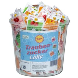 FRIGEO Traubenzucker Lolly, Lutscher, 3 Geschmacksrichtungen sortiert, 100 Stück Artikelbild